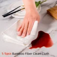 thumbnail image 4 of Paño de limpieza grueso de fibra de bambú natural, estropajo, paño de cocina, no graso, trapos de baño y paño de cocina fáciles de limpiar, 4 of 5