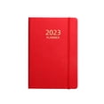 thumbnail image 1 of A5 Notebook Planner, 2023 Daily Weekly Agenda Planner Diary Journal 180 Sheets 360 Lined Pages PU Funda de cuero para suministros Regalos de año Nuevo Rojo Soledad Planificador de cuaderno, 1 of 9