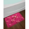 thumbnail image 2 of Floral Bath Mat, Oriental Asian Sakura Tree Flowers Ornament Design Traditional Spring Seasonal Pattern, Non-Slip Plush Mat Bathroom Kitchen Laundry Room Decor, 29.5 X 17.5 Inches, Pink, Ambesonne, 2 of 2
