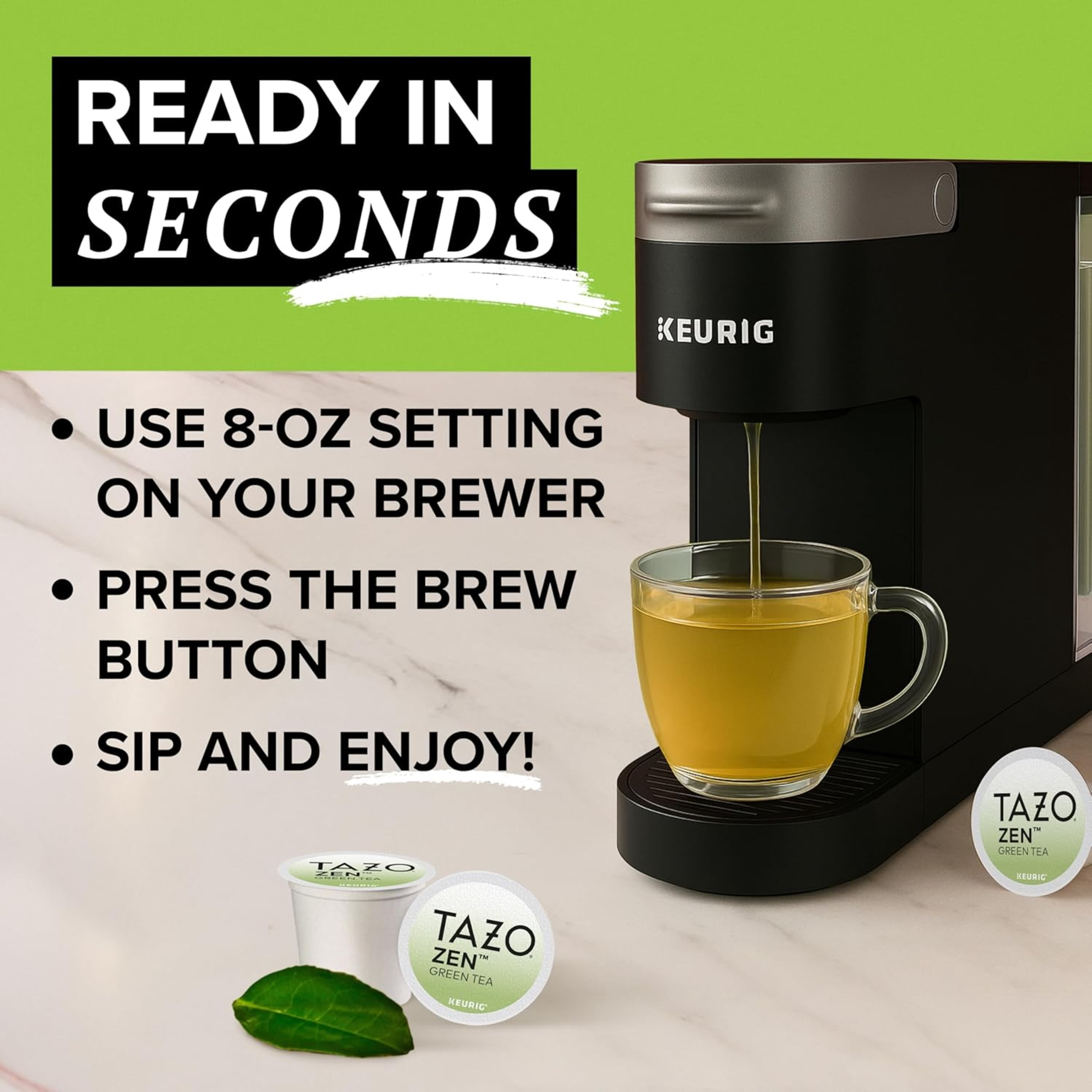 TAZO Zen Green Tea K-Cups, Green Tea Zen for Health and Wellness