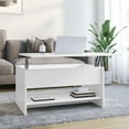 thumbnail image 1 of vidaXL Table Basse Blanc Haute Brillance 80x50x40 cm Bois d'Ingénierie, 1 of 5