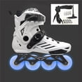 thumbnail image 1 of Chaussures de Skate LED 80mm pour Roller en Ligne FSK Slalom Blanc Rouge Bleu Rose Coloré Flash 4 Roues / 3 Vitesses, 1 of 5