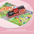 thumbnail image 3 of TEHAUX Train Greeting Card with 3D Design in Assorted Colors for Childrens Birthday Celebrations 1Set, 3 of 8
