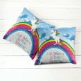 thumbnail image 6 of Ambesonne Fantasy Throw Pillow Cover 2 Pack, Unicorn Rainbow Fantasy, 24", Multicolor, 6 of 7