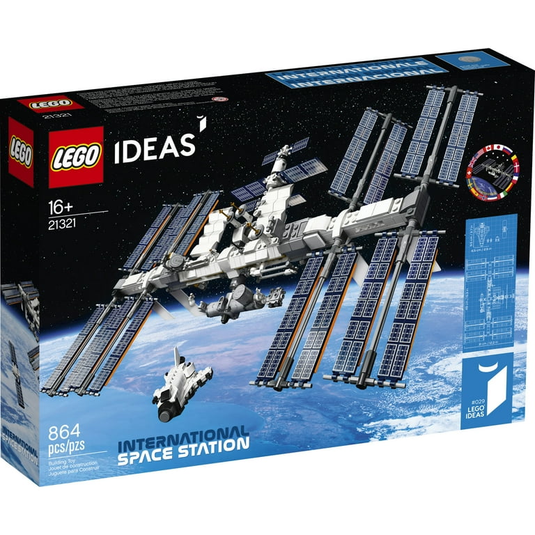 LEGO Ideas International Space Station 21321 Display Building Kit 864 Pieces Walmart