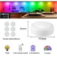 thumbnail image 4 of LED Puck Lights under $5! Xqxayjr LED Puck Lights, 12-Color Remote Control Night Light, Battery-Powered Under Cabinet Lighting, Dimmable Accent Lamp for Bedroom, Kitchen, Closet, 4 of 9