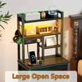 thumbnail image 7 of Satifur Tall Nightstand with Charging Station and LED Lights, Bedside Table with Drawers and Bookshelf, Black, 7 of 7