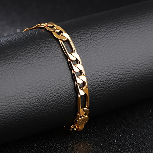 Pulsera De Cadena De Oro, Elegante Pulsera De Oro Para Hombre De Acero Inoxidable Resistente Para Diario Para Hombre