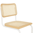 thumbnail image 4 of Breuer Chair Company Marcel Breuer B32 Cesca Cane Cantilever Side Chair w/ White Steel Frame Natural Wood & Natural Cane (Made in Italy) by Furnish Theory, 4 of 13