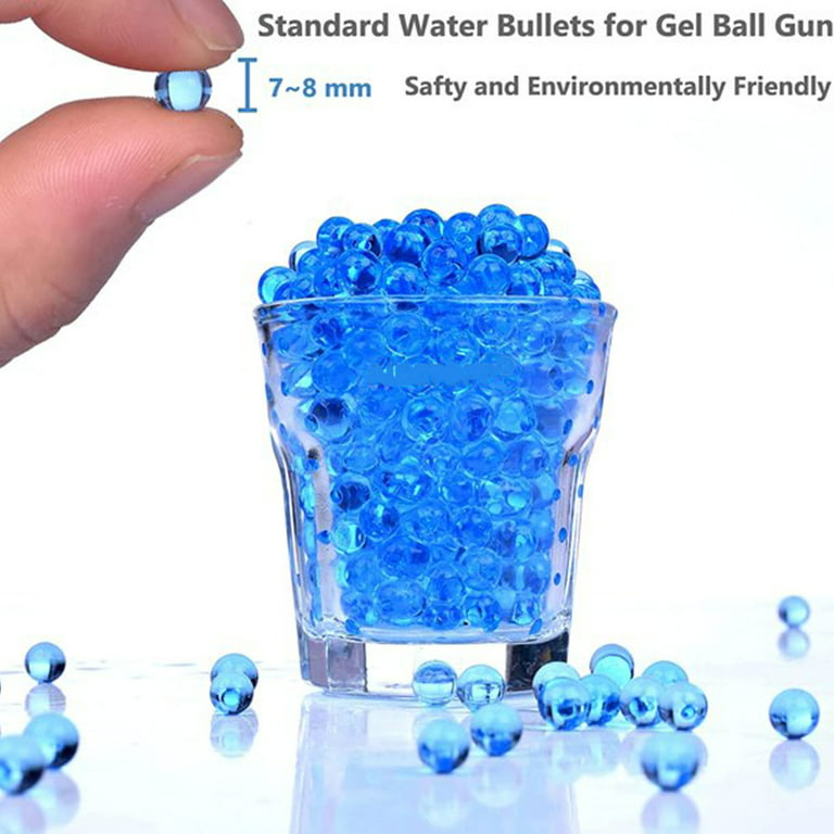 5 Pack, Blue 50,000 rounds Water Bullets Beads, for Water Gun Toys Refill  Ammo, Gel Ball Grow Magic, Vase Filler Beads, Jelly Beads for Kids Sensory