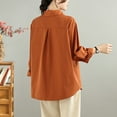 thumbnail image 5 of Sakmal Barn Coat Plus Size Orange Cotton Jacket Women Fall Clothes L, 5 of 8