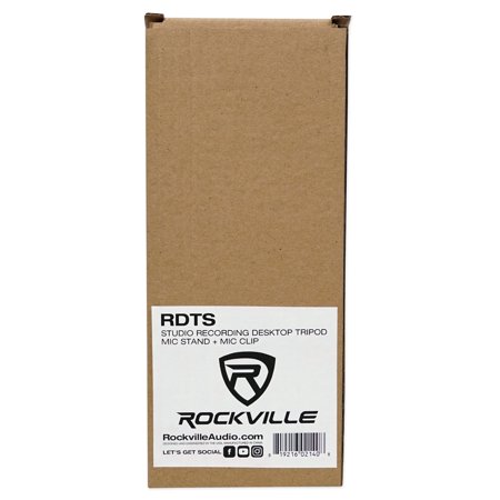 Rockville Podcast Podcasting Adjustable Dynamic Microphone Mic Stand+Pop Filter