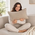 thumbnail image 7 of Yardvibe Long Lumbar Throw Pillow, Soft Linen Decorative Pillow, Vintage Farmhouse Textured Accent Cushion for Sofa couch Bedroom living Room (Khaki), 7 of 7