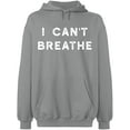 thumbnail image 2 of OXI Hoodie Sweatshirt - I Can't Breathe, Basic Casual Hoodie for Men's and Women Fleece Hoodie Long Sleeve - Sport Grey Large, 2 of 3