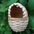 thumbnail image 1 of Pajarera de fibra de bambú - Acogedor lugar de reproducción para pájaros - Decoración del hogar - Forma de huevo , S S, 1 of 8