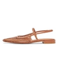 thumbnail image 2 of XYD Women Chic Pointed Cage Toe Studded Flats Strappy Slingback Sandals Cut-out Dressy Shoes Size 6 Brown, 2 of 4
