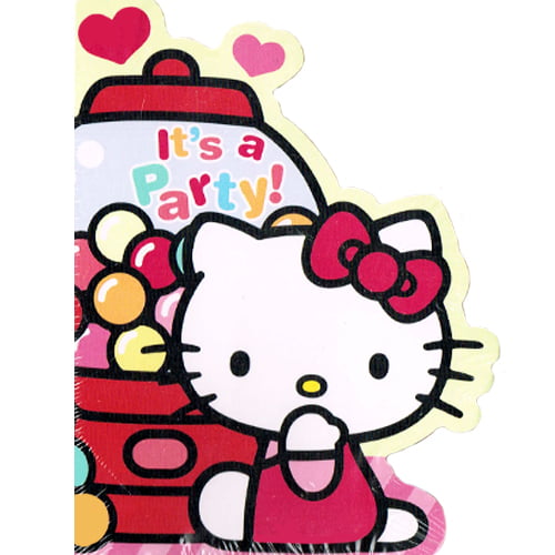 8 HELLO KITTY Neon Tween THANK YOU NOTES ~ Birthday Party Supplies Stationery 