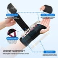thumbnail image 5 of INDEEMAX Copper Carpal Tunnel Wrist Brace,Breathable Wrist Support for Women and Men,Adjustable Wrist Support Splint for Tendonitis,Sprain,Arthritis,Pain Relief (Rose Pink/Black,S/M), 5 of 7