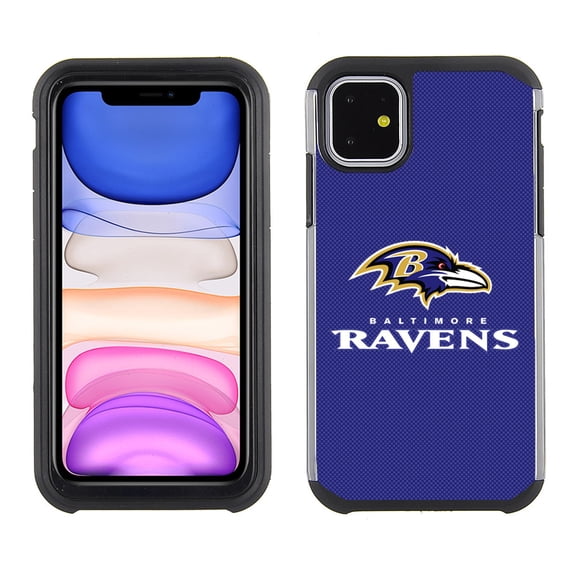 Cell Phone Case for Apple iPhone 11 - NFL Licensed Baltimore Ravens - Textured TeamColor