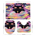 thumbnail image 3 of Cute Planet Cat Bathroom Mats Set 3-piece Bath Mats , Floor Rug Decorations for Kitchen Bathroom Bedroom, 3 of 7