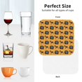 thumbnail image 6 of Lsque German Shepherd Woof Pattern 4" Drink Coasters Set of 4, PVC Leather Absorbent Coasters, Table Coaster Set Decorative Coffee Cup Coasters Housewarming Gift -Square, 6 of 6