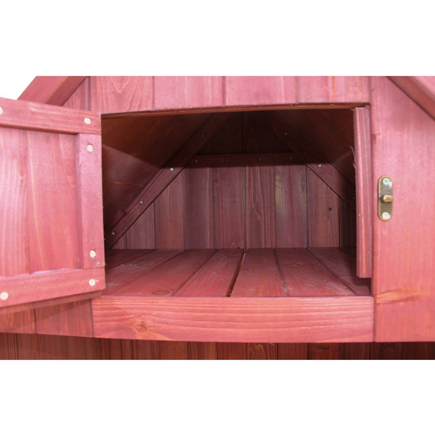 Merax Arrow Shed Wooden Garden Shed Wooden Lockers with Fir Wood Single Door, Pink