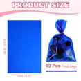 thumbnail image 2 of Uxcell Treat Bags Clear Gift Bags with Twist Ties Plastic Gift for Favor Cookies Candies Packaging Bakery Blue, 2 of 7