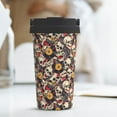thumbnail image 6 of Daiia rock Skull record artist Printed Stainless Steel Tumbler with Lid and Straw, Double Wall Vacuum Insulated Coffee Tumbler Travel Coffee Mug with Leak Proof Lid, 6 of 8