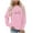 Pink, variant on IROINNID Women Leaf Printed Round Neck Casual Sporty Long Sleeved Sweatshirt Top Soft Warm Winter Loose Fit Hoodie Everyday Wear Office Outing(Black,M)