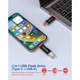 thumbnail image 2 of Unidad flash USB C de 16 GB, paquete de 10 unidades, Wooolken Type-C + USB 2.0, 2 of 7