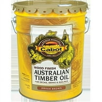 Cabot 140.0019460.008 5 Gallon, Australian Timber Oil Water Reducible Wood Finish, Jarrah Brown