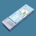 thumbnail image 4 of Caja de lápices de dibujos animados, caja de almacenamiento multifuncional de gran capacidad, bolsa de papelería contenedor para suministros escolares gato de capas Soledad estuche, 4 of 6