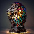 thumbnail image 1 of 3d Vintage Animal Table Lamp, Resin Stacked Night Light, Bohemian Resin Animal Table, 1 of 1