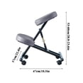 thumbnail image 5 of Adjustable Posture Kneeling Chair Corrective Chair Flexible Seating Rolling Stool Ergonomic Office Gray, 5 of 7