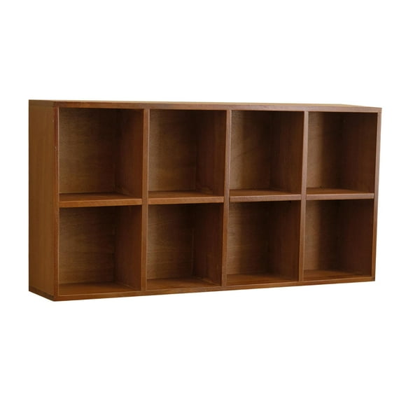 Tnarru Wooden Display Shelf Floating Shelf 8 Cubes Wall Mount Decoration Simple Multifunctional Display Case for Coffee Mugs Cabinet