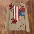 thumbnail image 2 of Puliio 250 Years 1776-2026 250th Birthday T-Shirt for Women's American Flag Rose Graphic Patriotic Tshirt Long Sleeve 4th of July Shirt, 2 of 3