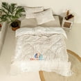 thumbnail image 4 of DecorAvenue Ultra-Luxe Velvet Duvet Cover, Boho Bedding UO Comforter Donna Cover, White Color Duvet Set, Velvet Bedding 3 Pc Set with Zip Closure, Full Double Size 80" x 90" Inches, 4 of 5