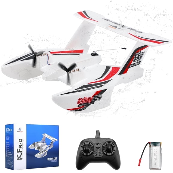 Bruce&Shark RC Plane Remote Control Airplanes for Water Land & Air, Amphibious Tri-Phibian Aircraft, 3CH RC Airplane, 2.4GHz RTF Airplane Glider for Boys Girls Kids Adult