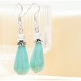 thumbnail image 6 of SuperJeweler Turquoise Earrings, Turquoise Drop Earrings, Dangles 2 inches in Silver for Women, 6 of 9