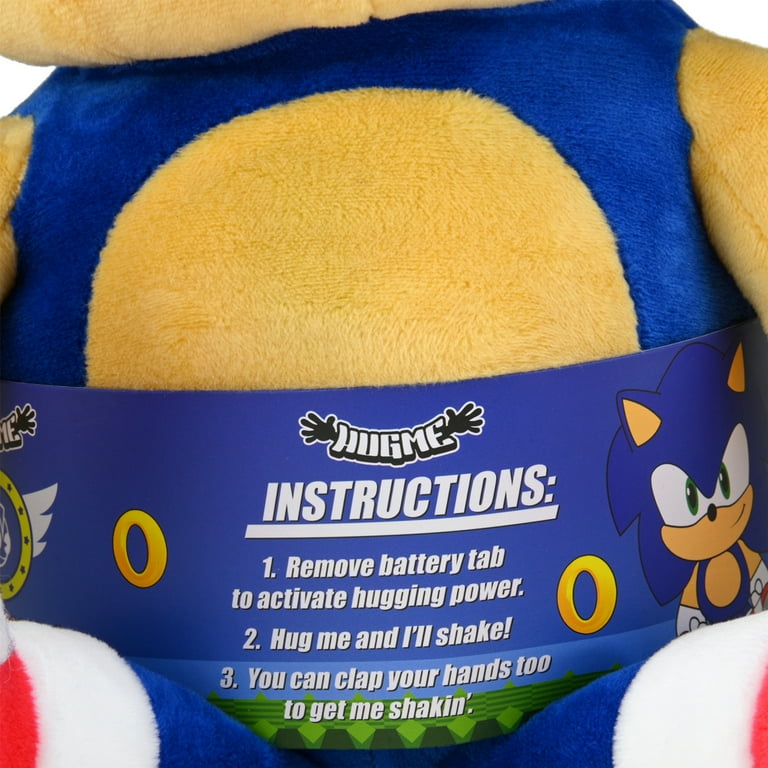 Large Sonic The Hedgehog Hugme 16-Inch Big Stuffed Animal Vibrating Plush  Toy - Walmart.com
