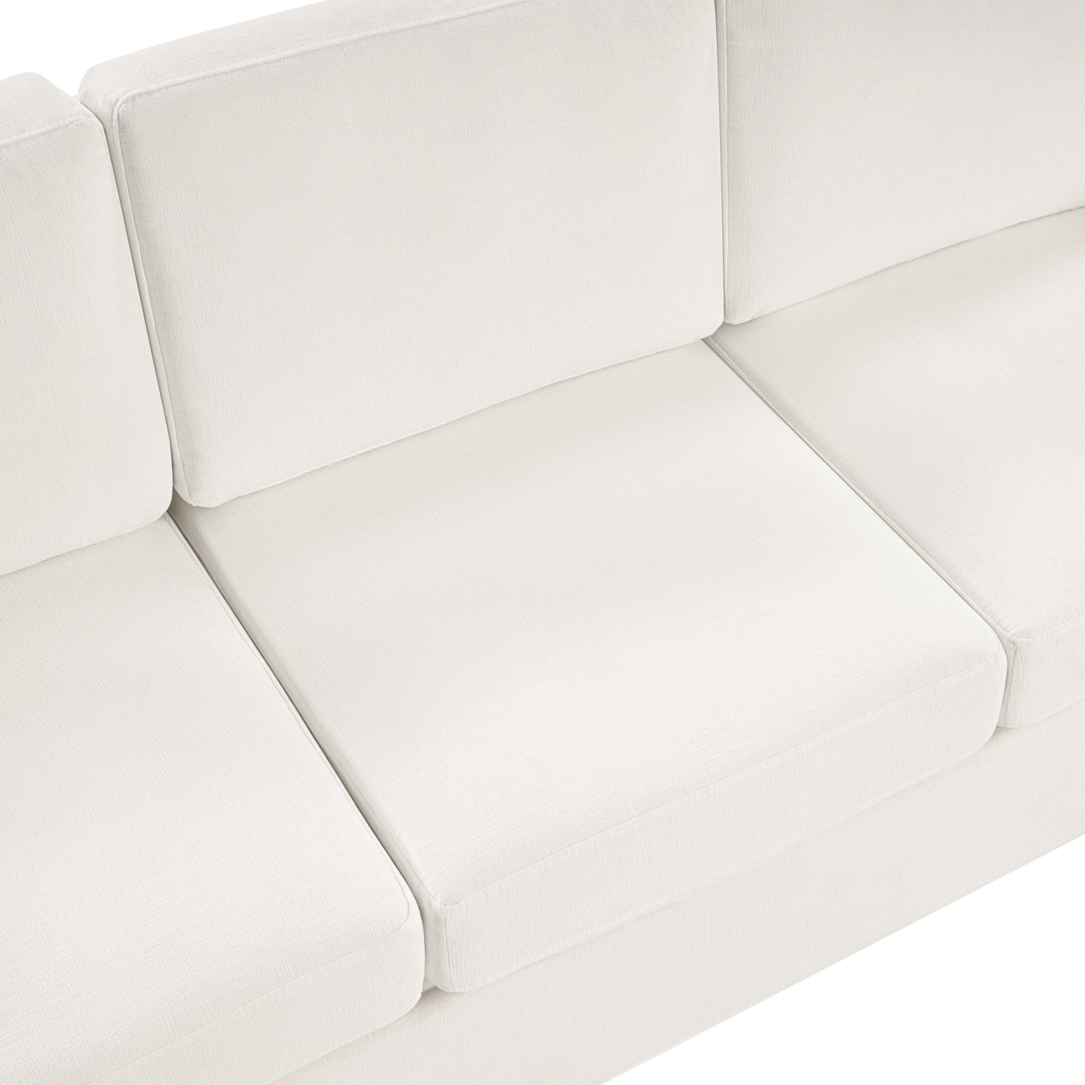 Christopher Knight Home 84.7" Modern Chenille Sofa Couch with Curved Backrest, 3 Seats, Beige