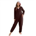 thumbnail image 6 of qolati Family Christmas Onesie Adults Christmas Pajamas Jumpsuit Xmas Ears Hoodies Rompers Flannel Matching Sleepwear Hooded Warm Loungewear, 6 of 6