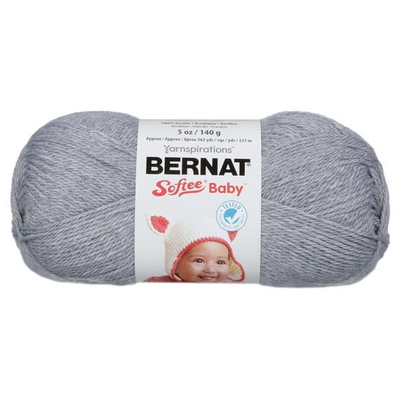 Bernat Light Acrylic Gray Yarn, 362 yd