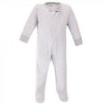 thumbnail image 3 of Touched by Nature Baby Organic Cotton Zipper Sleep and Play 3pk, Gray Woodland, 3-6 Months, 3 of 4