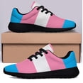 thumbnail image 3 of Transgender Flag Shoes Mens Womens Running Sneakers Mesh Breathable Jogging Walking Shoes Black Size 7.5, 3 of 7