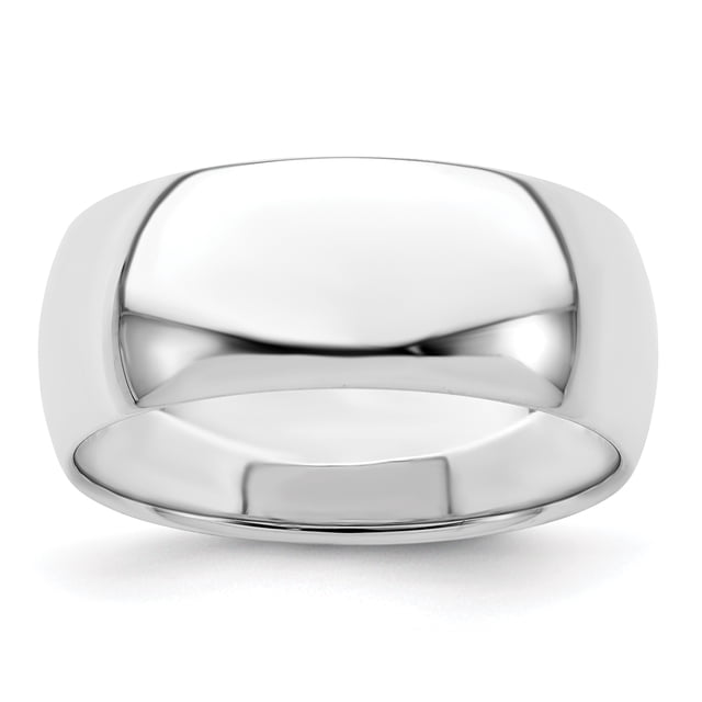 Bague Anneau Demi-Rond 8 mm Taille 4 en Argent Sterling 925
