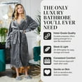 thumbnail image 4 of Lotus Linen Women’s Cozy Plush Hooded Robe - Warm Long Fleece Bathrobe, Gray S/M, 4 of 10
