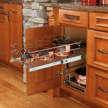 Rev-a-Shelf Pull-Out 2 Tier Wire Basket - 11.75W x 22.125D in.