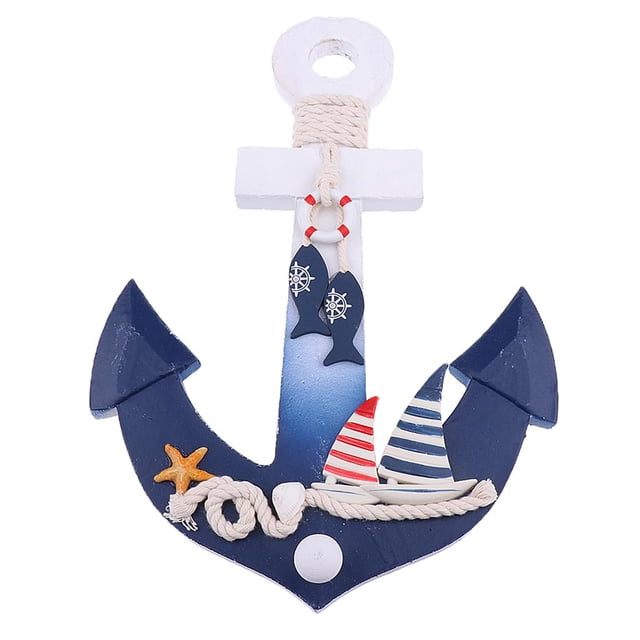 Decoración marítima ancla de barco ganchos de pared gancho de puerta para sala de estar de habitación de niños Adepaton LL-1065
