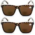 thumbnail image 3 of 2 Pairs Women Oversized BIFOCAl Square Sunglasses Reader - Outdoor Reading Glasses 100% UV +2.25, 3 of 4